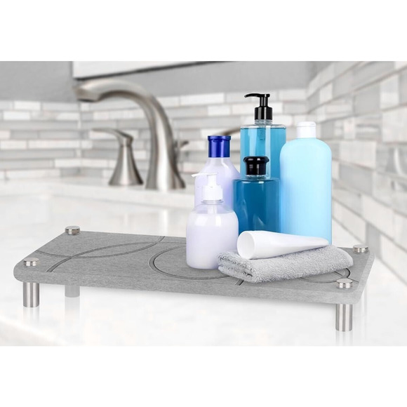 2 PACK Instant Dry Sink Caddy Kitchen Sink Organizer with Stainless Steel Feet - Picture 3 of 4